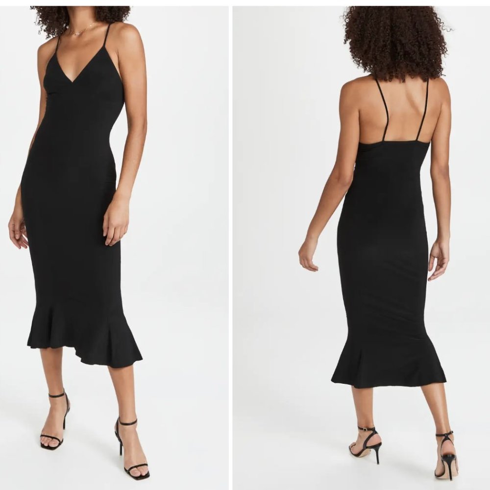 NWT Norma Kamali Slip Fishtail Dress Size M